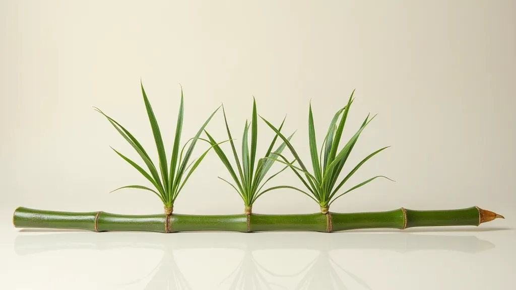Simple bamboo and pine Ikebana arrangement