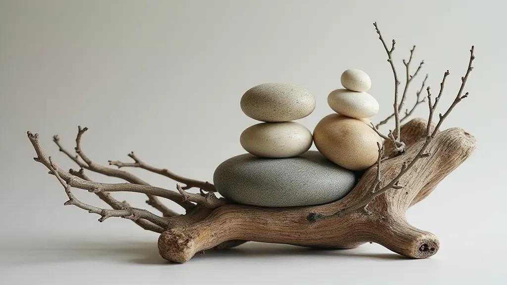 Modern Ikebana arrangement inspired by sculpture