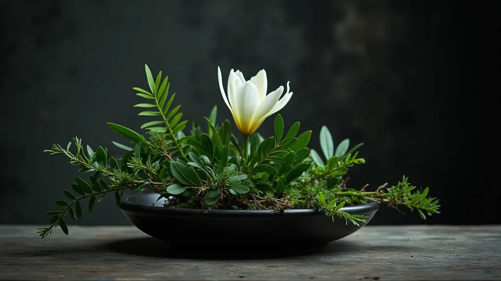 Ikebana arrangement for a memorial