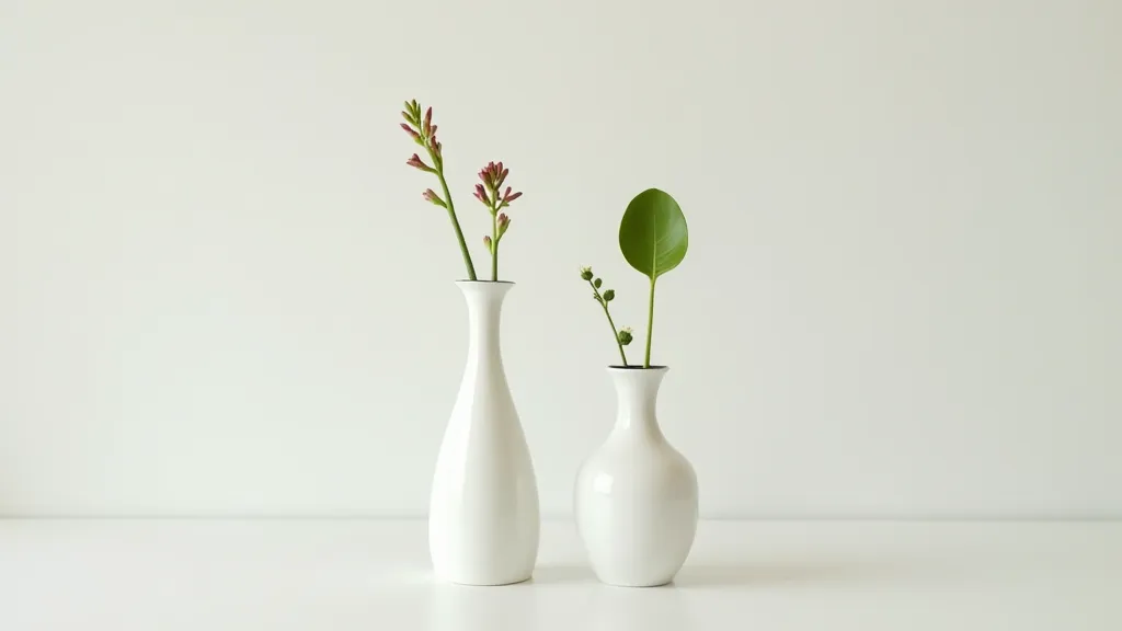 Three Stems and a Leaf Arrangement