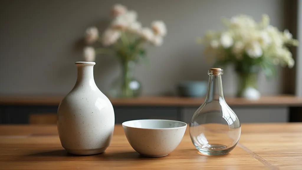 Comparison of different Ikebana vase styles